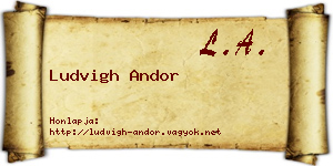 Ludvigh Andor névjegykártya